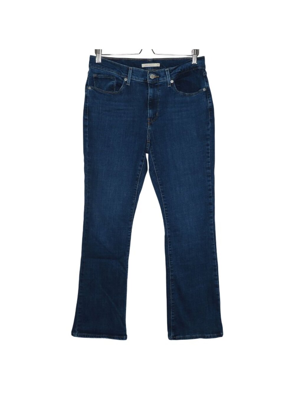 Levis Women 10 Classic Bootcut Dark Blue Denim Jean Pants Pockets Cotton Blend